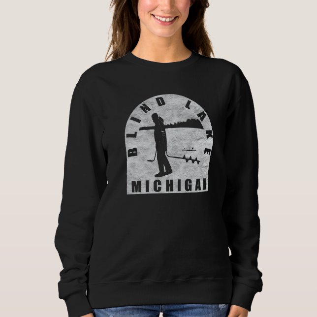 Blinder Eissee Fischen Sweatshirt (Vorderseite)
