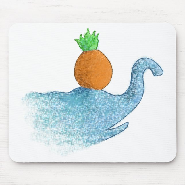 Blinder Elefant, der eine Ananas… balanciert Mousepad (Vorne)