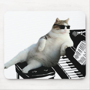 Blinder Katzenpianist Mousepad