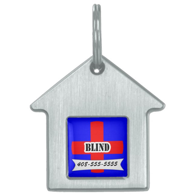 Blinder Pet Name Template Pet Tiermarke (Vorderseite)