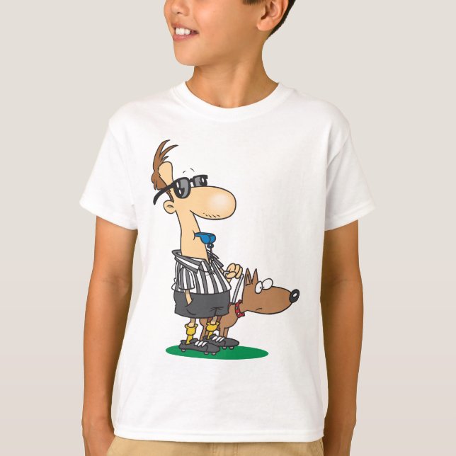 Blinder Schiedsrichter, der einen pfeifenden T - S T-Shirt (Vorderseite)