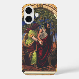 Blinder Tobit und Ehefrau Anna, Vintage Religion iPhone 16 Hülle
