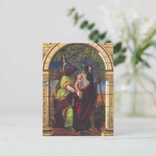 Blinder Tobit und Ehefrau Anna, Vintage Religion Postkarte