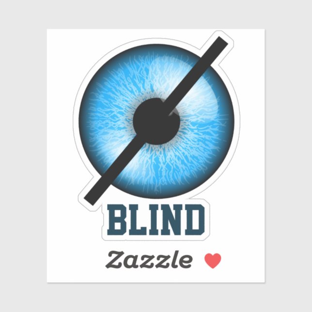 Blindes Blau Aufkleber (Blatt)