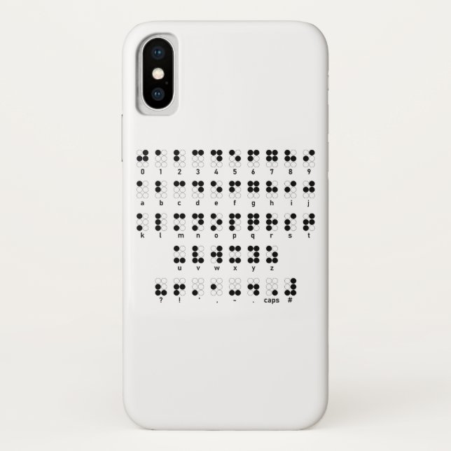 Blindes Buchstabesymbol Blindenschrift-Alphabetes Case-Mate iPhone Hülle (Rückseite)