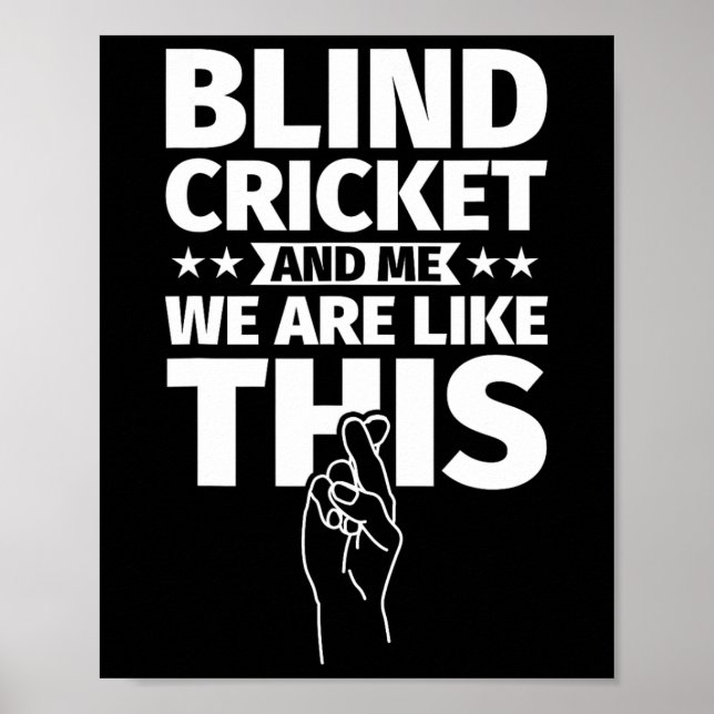 Blindes Cricket an mich  Poster (Vorne)