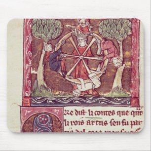 Blindes Göttin Vermögen mit König Arthur Mousepad