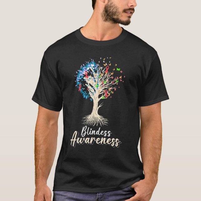 Blindess Awareness Blind Person T-Shirt (Vorderseite)