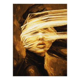 Blindfolded Woman – Surreal Oil Art Fotodruck