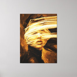 Blindfolded Woman – Surreal Oil Art Leinwanddruck