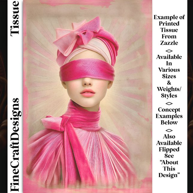 Blindgefaltete Frau, rosa Skarabäerin DH9L Decoupa Seidenpapier (Von Creator hochgeladen)