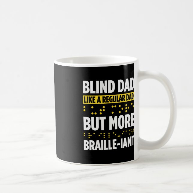 Blindheit für Blinde Menschen Blinde Person Braill Kaffeetasse (Rechts)