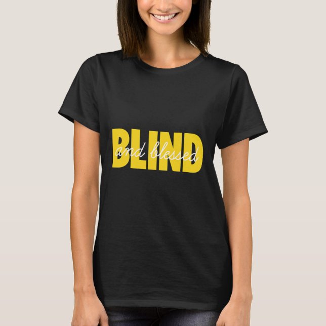 Blindheit für Blinde Menschen Blinde Person Braill T-Shirt (Vorderseite)