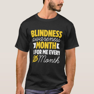 Blindheit für Blinde Menschen Blinde Person Braill T-Shirt