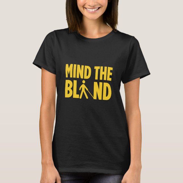 Blindheit für Blinde Menschen Blinde Person Braill T-Shirt (Vorderseite)