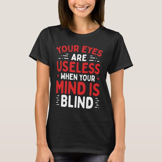 Blindheit Rechtlich Blinder Spot-Krieger T-Shirt (Vorderseite)