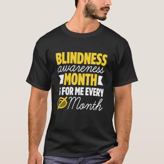 Blindness For Blind People Blind Person Braille Re T-Shirt (Vorderseite)