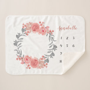 Blindpink Peach Rosen Krakauer Blumenstrauß Baby M Sherpadecke