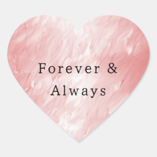 Blindpinke Pinselstriche Herz-Aufkleber