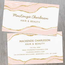Blindpinsel Agate Gold Glitzer Business Card