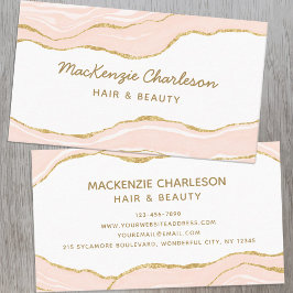 Blindpinsel Agate Gold Glitzer Business Card Visitenkarte