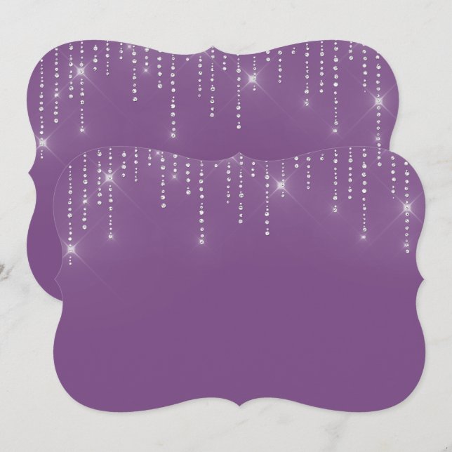 Blindprobe des Glitzer Einladung (Vorne/Hinten)