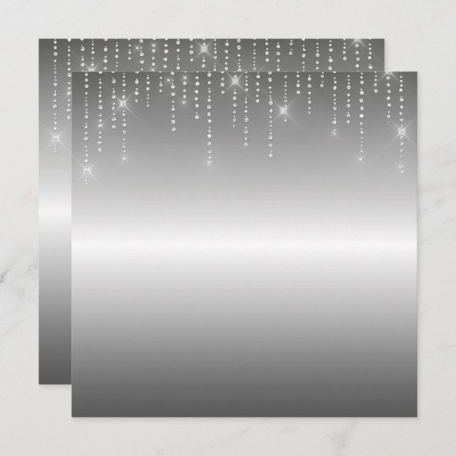 Blindprobe des Glitzer Einladung (Vorne/Hinten)