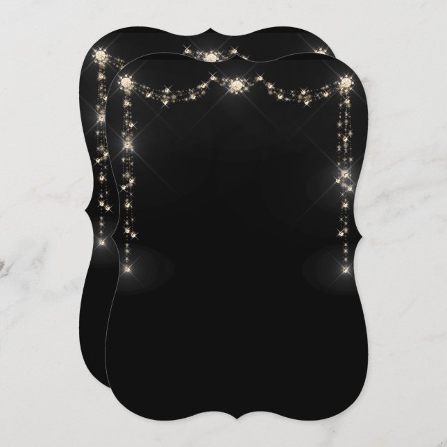 Blindprobe des Glitzer Einladung (Vorne/Hinten)