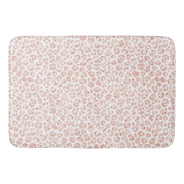 Blindrosa Glitzer Leopard drucken                 Badematte (Vorderseite)