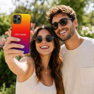 Blindstreifen Gelb Orange Red Blue Name Samsung Galaxy Hülle