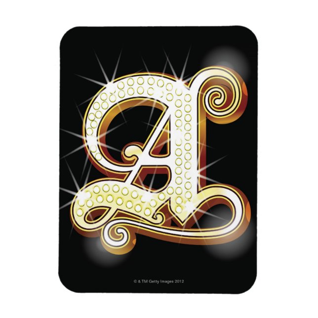 Bling alphabet A Magnet (Vertikal)