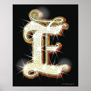 Bling alphabet E Poster
