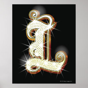 Bling alphabet L Poster