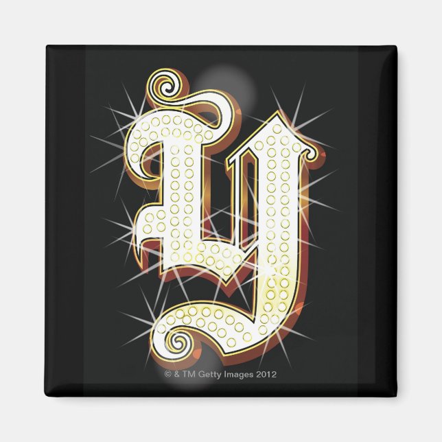 Bling alphabet Y Magnet (Vorne)