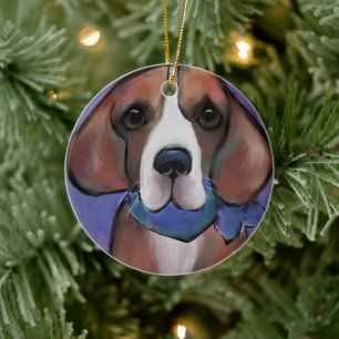 Bling Beagle     Keramik Ornament