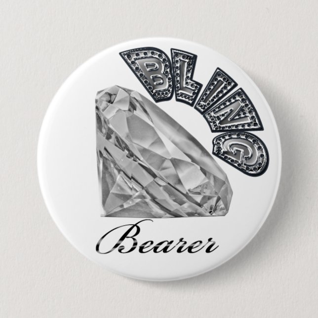 BLING Bearer Wedding Button (Vorderseite)