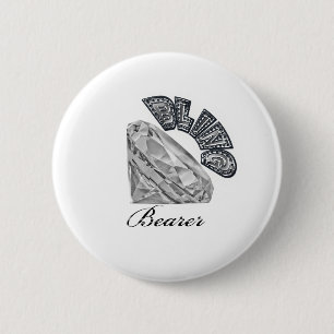 Bling Bearer Wedding Button