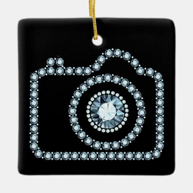 Bling Camera Ornament (Vorderseite)