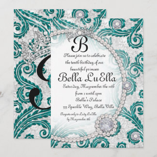 Bling Diamond Pearls Party Einladungen