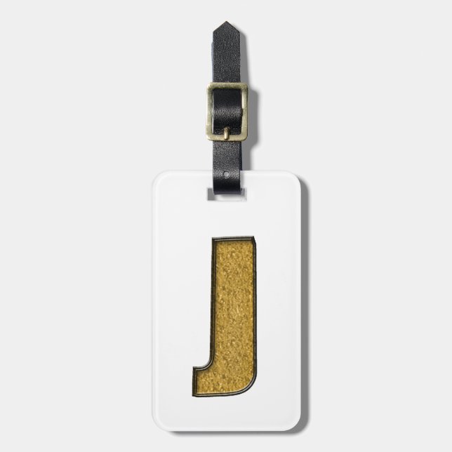 Bling Gold J Gepäckanhänger (Vorderseite vertikal)