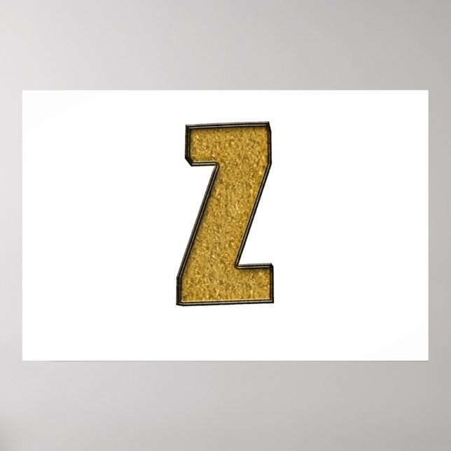 Bling Gold Z Poster (Vorne)