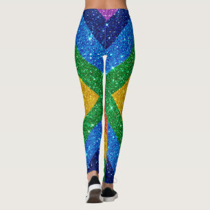 Bling ich herauf Regenbogen-Pop-Mode-Leggings Leggings
