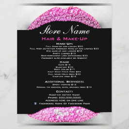Bling Make-up Artist Beauty Salon Liste der Dienst Flyer
