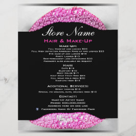 Bling Make-up Artist Beauty Salon Liste der Dienst Flyer