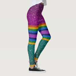 Bling Me Up Regenbogen 7 Pop Mode-Leggings Leggings