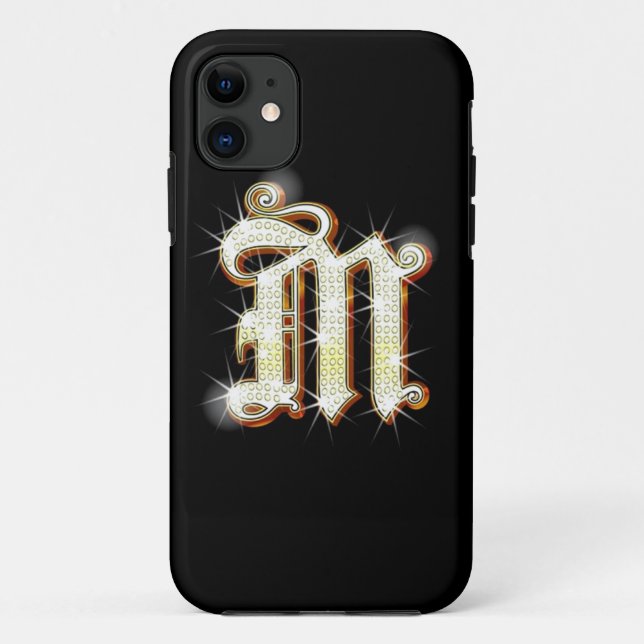 Bling Monogramm M iPhone 5 Fall Case-Mate iPhone Hülle (Rückseite)