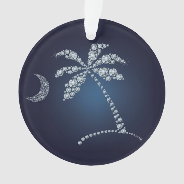 Bling Palm Tree und Crescent Moon Ornament (Vorderseite)