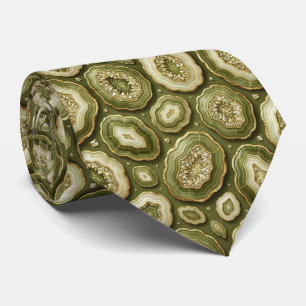 Bling & Sparkle Luxus-Olivgold-Geoden-Halstuch Krawatte