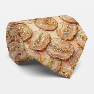 Bling & Sparkle Luxus-Roségold-Geoden-Halstuch Krawatte