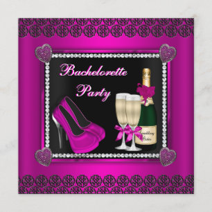 Bling und Bubbly Bachelorette Einladung